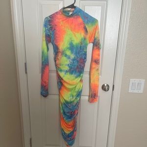 Neon Tie Dye Dress